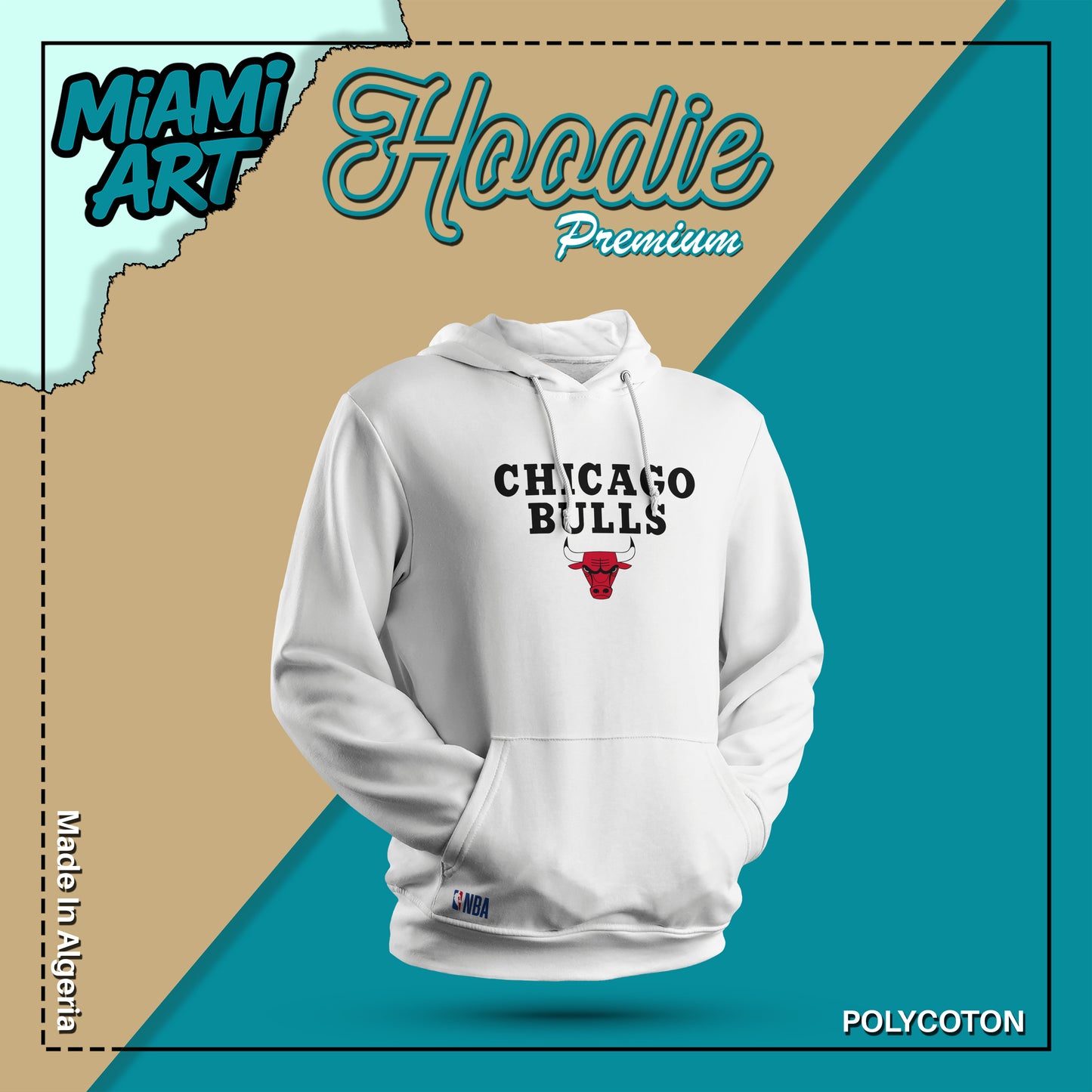 Hoodie White Chicago Bulls