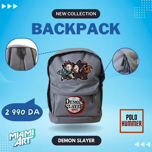 Sac à Dos Gris Démon Slayer DS02