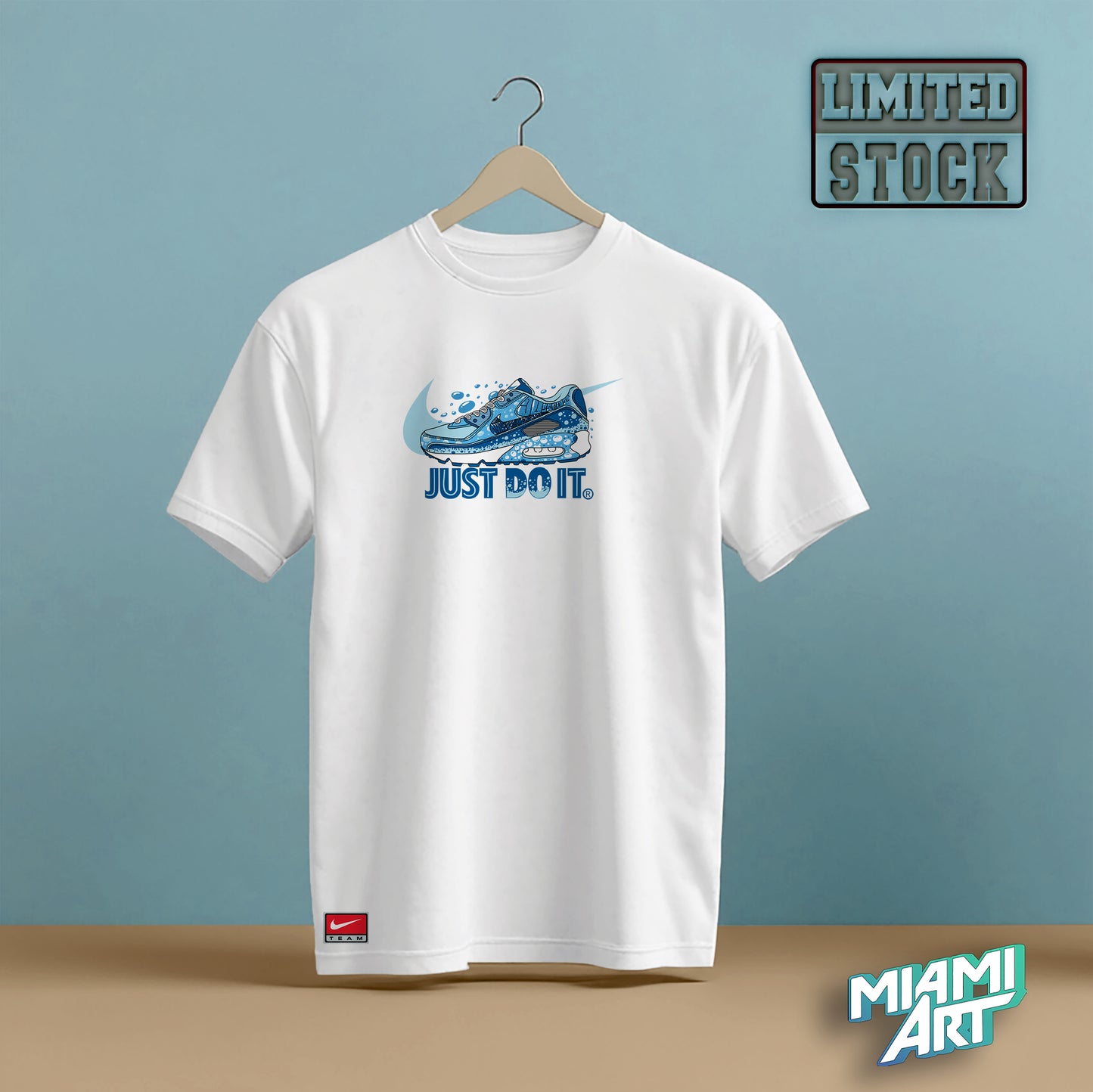 T-Shirt White Nike Air Max Blue