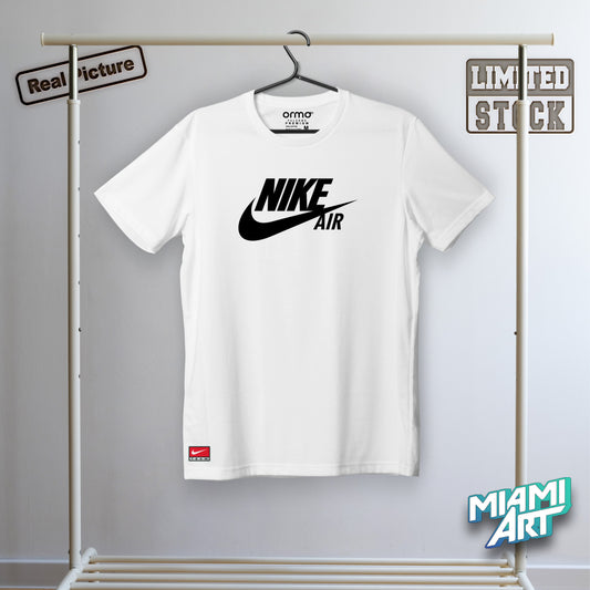 T-Shirt White Nike Black