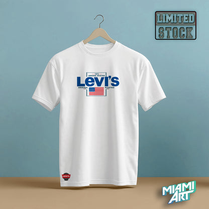 T-Shirt White USA Levi's Flag