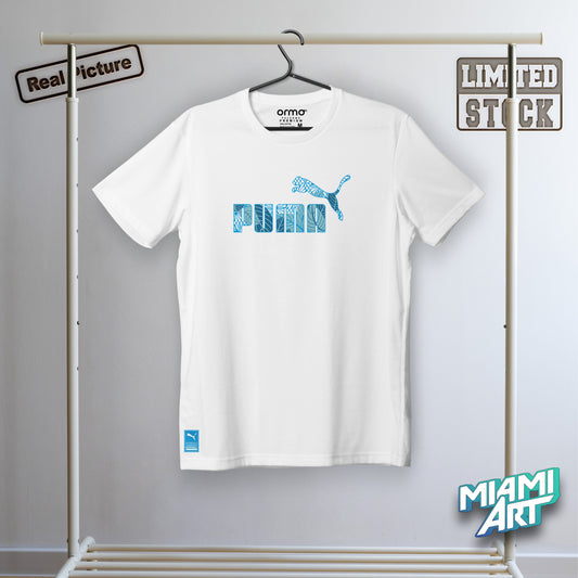 T-Shirt White Puma Flower