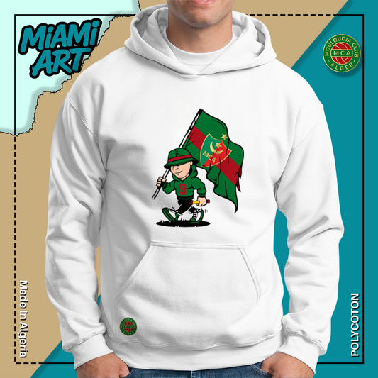 Hoodie White Mouloudia MCA-06