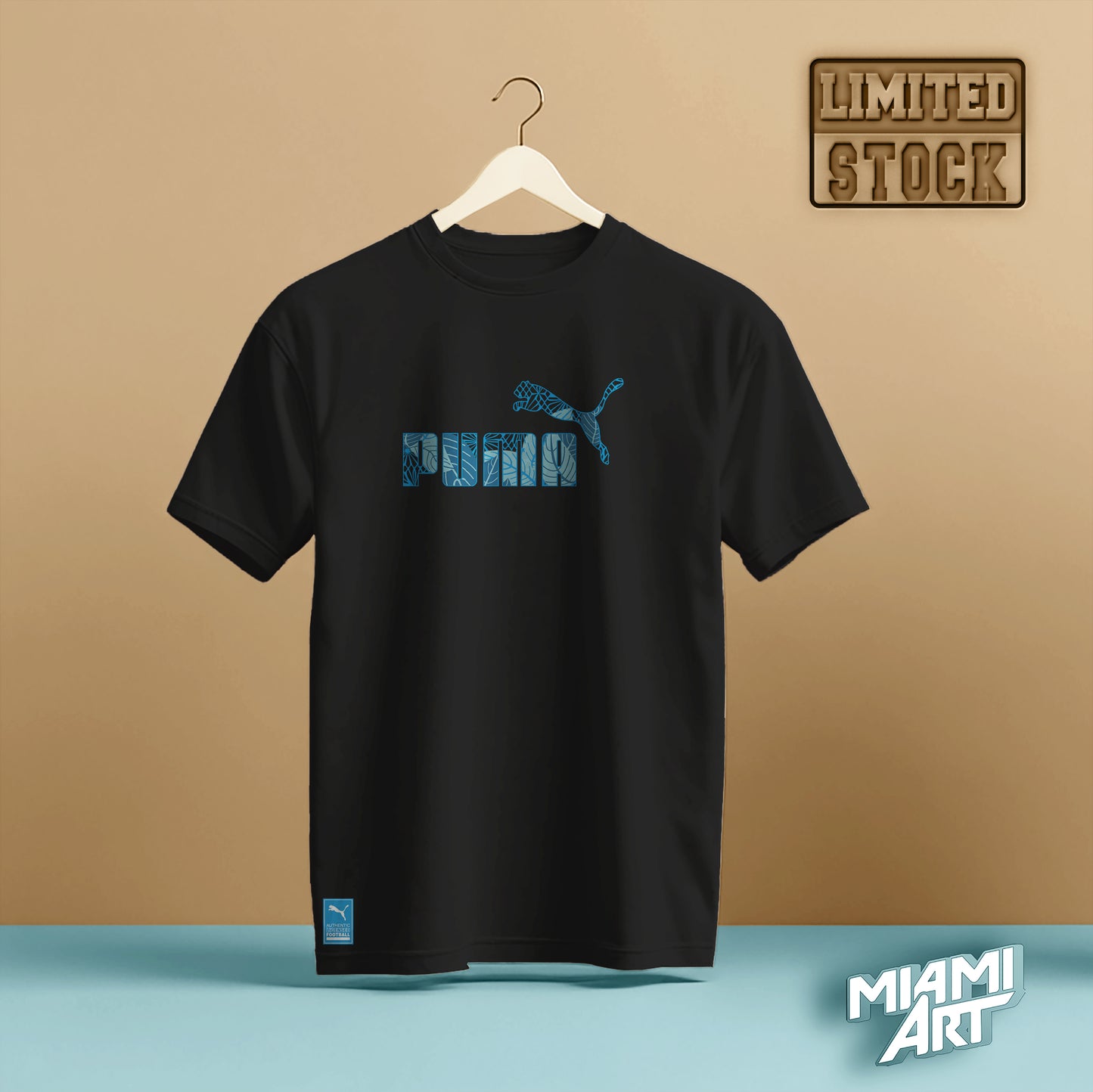 T-Shirt Black Puma Flower
