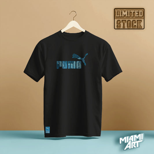T-Shirt Black Puma Flower