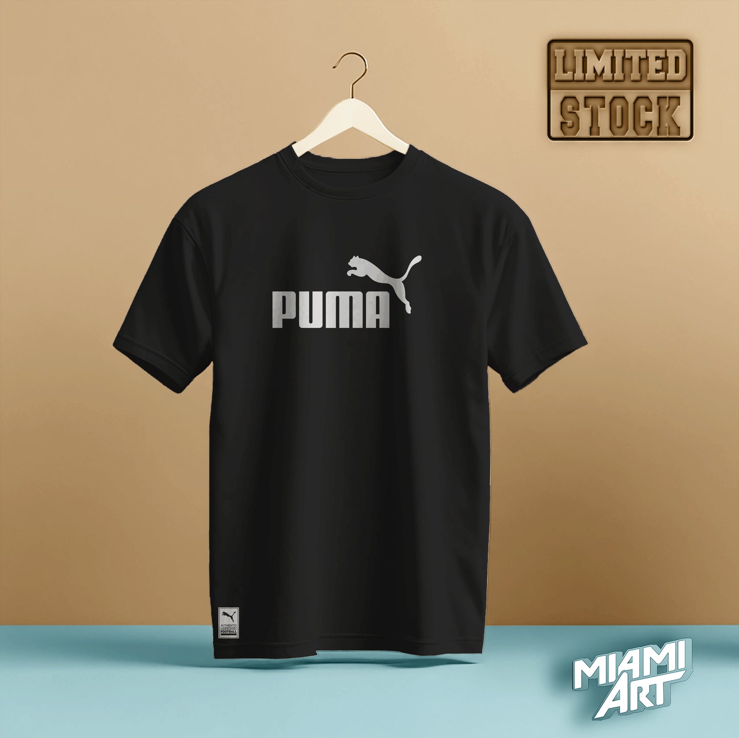 T-Shirt Black Puma White
