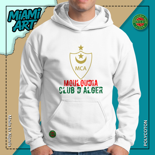 Hoodie White Mouloudia MCA-09