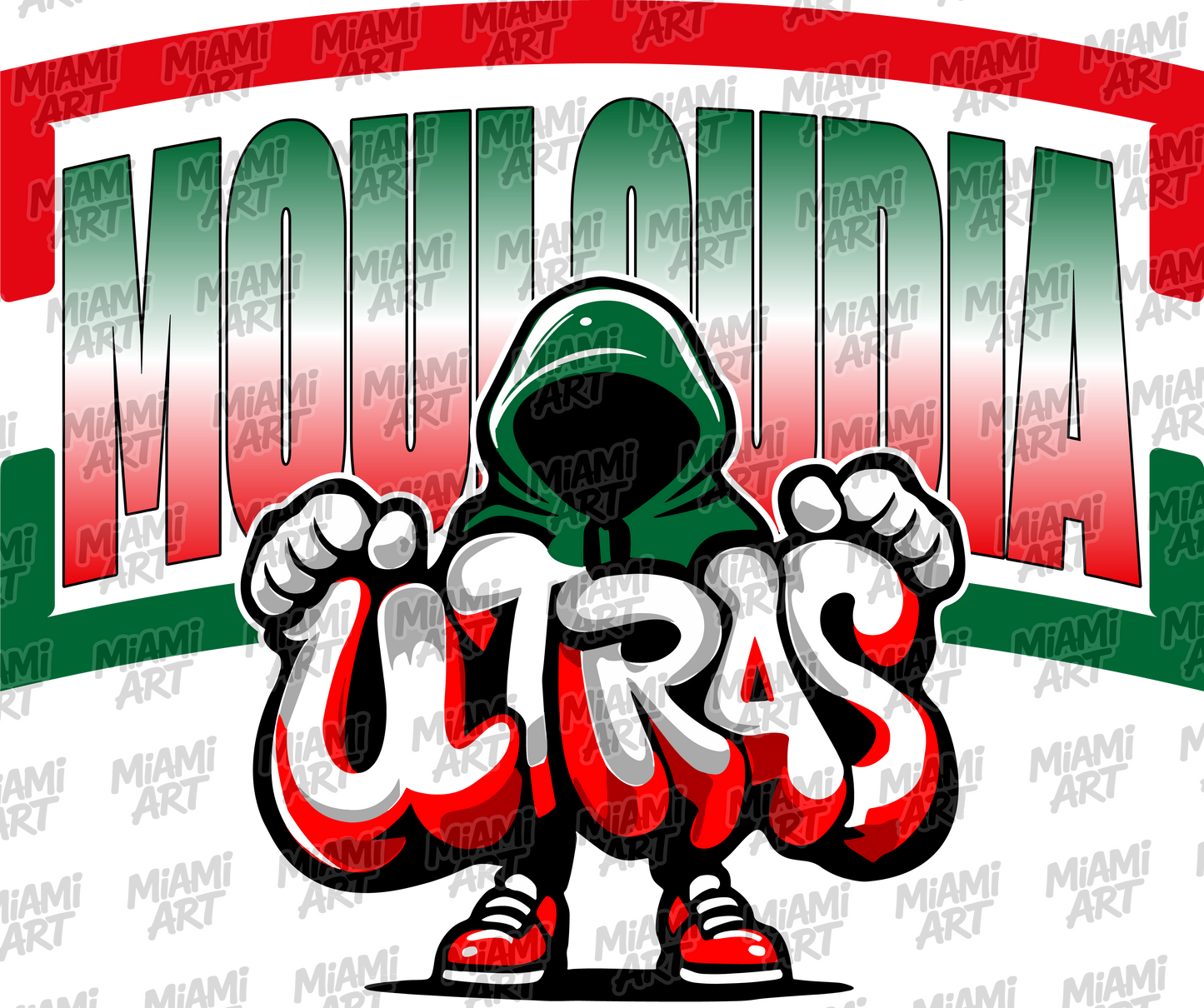 Hoodie White Mouloudia MCA-04