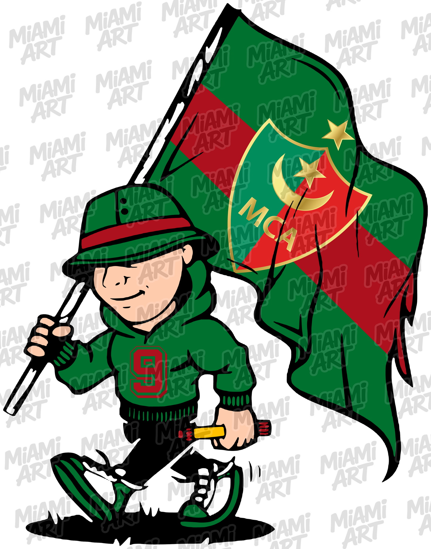 Hoodie White Mouloudia MCA-06